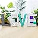 Y&ME Rustic Wood Love Sign, Decorative Wooden Block Word Signs, Freestanding Wooden Letters, Rustic Love Signs for Home Decor 16.5 x 5.9 Inch, Multicolor