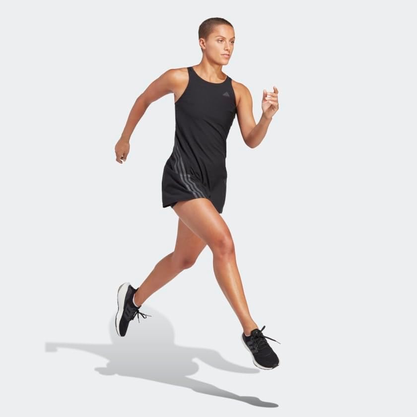 adidas Womens Ri 3S Sum Sleeveless Mini Dress Running Casual - Black - Image 4