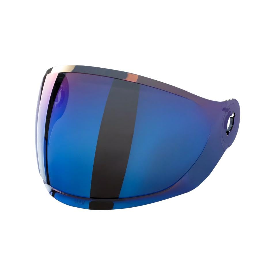 Visiera di ricambio iridium blu specifica per casco Jet Eteres nelle taglie L/XL/XXL