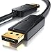 Produktbild CSL - 2m Ultra HD 4k Displayport 1.2v DP auf Displayport 1.2v DP Kabel - inkl. Sperrfunktion - Auflösung bis zu 3840 x 2160 - Zertifiziert - dreifach geschirmt - für Grafikkarten PC