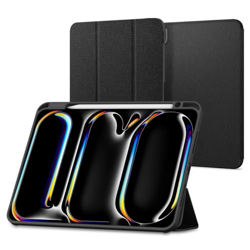 Spigen Funda Urban Fit Compatible con iPad Pro 11 Pulgadas M5 (2025) / M4 (2024) [Soporte para lápiz Apple] - Negro