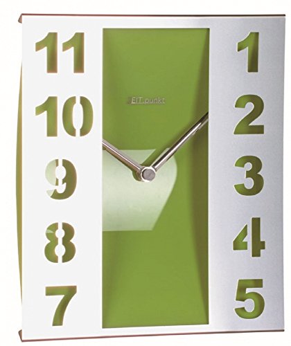Beauty.Scouts Wanduhr Quartzuhr"Time" Grün, Edelstahl, Kunststoff, Metall, Küche, Wohnzimmer, Flur, 22x26x4 cm Cover
