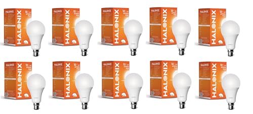 Halonix 12W B22 Base LED Bulb – Cool Daylight (6500k) | Energy Efficient | Best led bulb for home | Surge Protection up to 4KV | Rated Life 15000 Hrs | for Home & Office |Pack of 10 (B0CZLLLPK1) Amazon Price History, Amazon Price Tracker