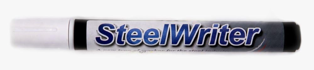 Steelwriter Marker Pen - White - For Drawing on Steel and other Metals, Wet Erase Removable