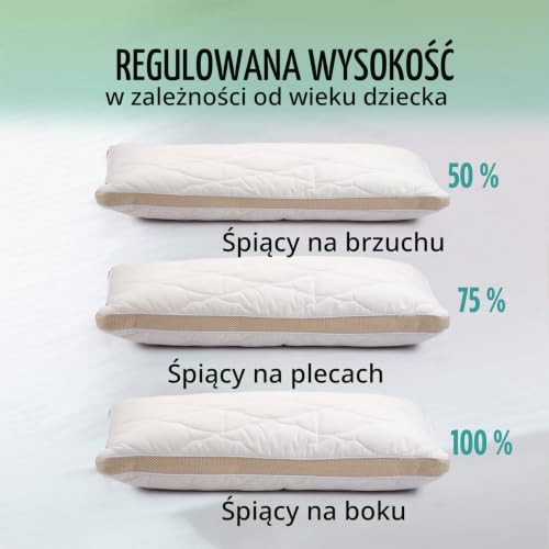 Vitapur Poduszka dziecięca 40 x 60 cm, nadaje się dla dzieci w wieku od 1, 2, 3 i 4 lat, poduszka pod głowę do pokoju dziecięcego, poduszka z poszewką ze 100% niebielonej bawełny, certyfikat Öko-Tex