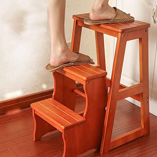 Taburetes de madera tipo escalera de tijera para alcanzar zonas altas 2