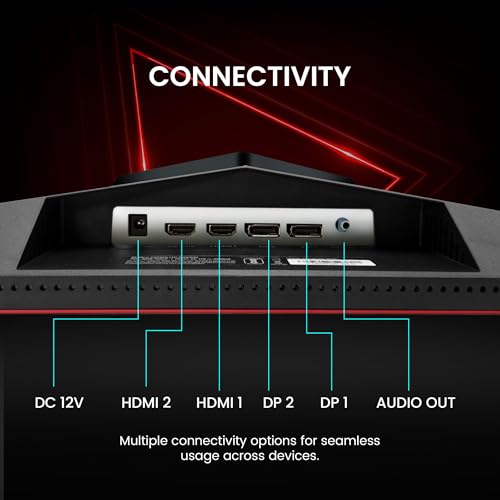 Image of FRONTECH 27-Inch QHD 2K Gaming Monitor (2560x1440) | 180Hz Refresh Rate | IPS Panel | HDMI & DP Dual Input | RGB Backlight | Eye Care | Wall Mount | 3-Year Warranty (MON-0085P)