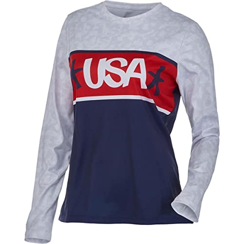 T-Shirt Femme Spyder USA Snow Manches Longues Idéal pour le Ski