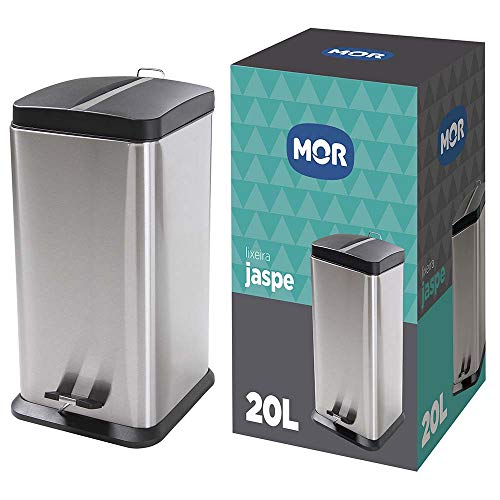 Lixeira Quadrada 20 Litros Jaspe Mor