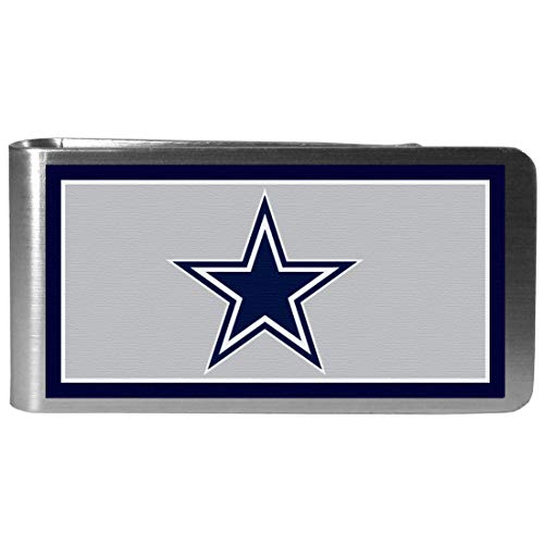 NFL Dallas Cowboys Mens Siskiyou SportsSteel Logo Money Clip, Steel, One Size