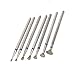 Sealing Cuticle Nail Drill Bit Ceramic Bits Set 7pcs 3/32 inch Carbide Electric Grinding Head Tool Cone Cuticle Nail Sealing Drill Bit for Remove Acrylic Gel Nails Manicure