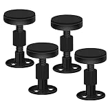 QUACOWW 4PCS Black Adjustable Bed Frame Anti-Shake Tool,Adjustable Threaded Headboard Stoppers/Bumpe