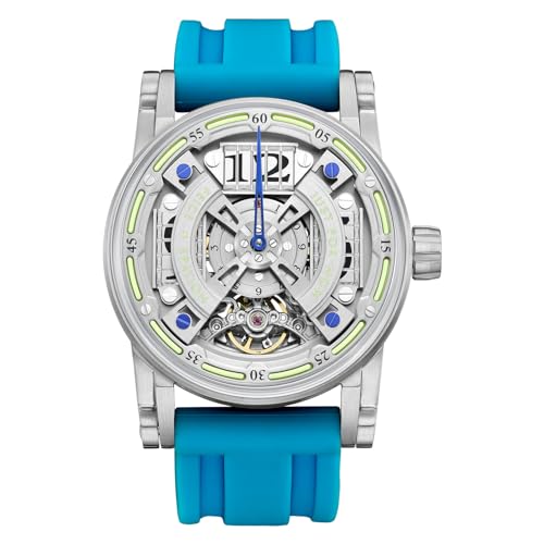 Montre automatique FEICE FM501 squelette étanche 50m pour tenue de mode homme style urbain bleu