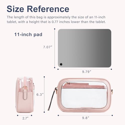 Image of Wuflyover Clear Bag for Stadium Events, Clear Crossbody Purse for Women