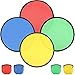 24 Pieces Foldable Flying Disc Fans Set Folding Pocket Beach Flying Disc for Fun Birthday Party Creative Gift Halloween Christmas New Year (Color 2, 24 Pieces)