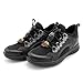 Laforst Womens 3242 KPU Molded Frame Construction with air mesh Material Water Resistant Slip Resistant Slip ON Sneakers 8.5 Black