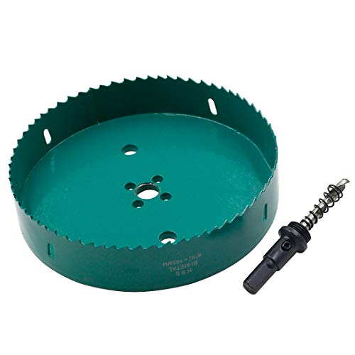 Image of 165mm /6.5 inch Hole Saw BI-Metal Heavy Duty Hole Cutter for Wood Cornhole Boards Plastic Drywall Fiberboard
