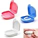 Caja de aparatos ortopédicos, estuche de almacenamiento de 3 piezas, cubierta bucal para dentaduras postizas con orificio de aire, fresca para prótesis dentales, segura para aparatos de ortodoncia