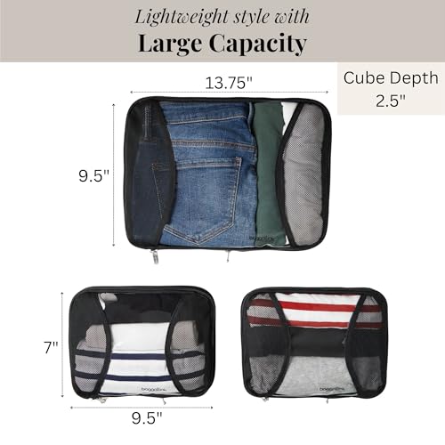 baggallini tribeca expandable laptop backpack  compression cube 3-piece set  mini pocket cosmetic