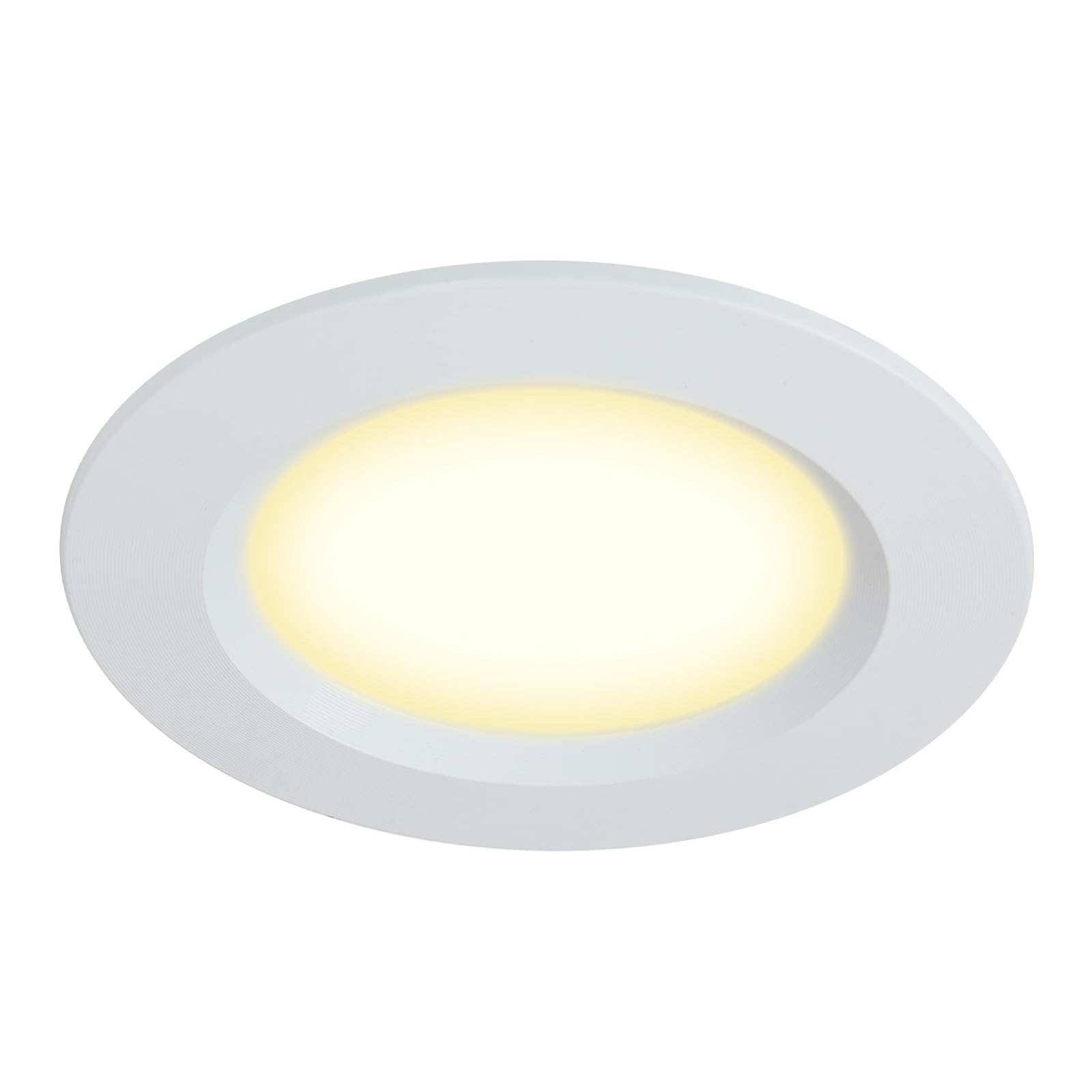 HCFEI 1 Stück Möbelleuchte 12V ultra flach 3W LED-Einbaustrahler 55mm Lochausschnitt mit 2M Kabel IP44 Deckenspot für Spiegelschränke, Vitrinen, Möbel und Schränke (Weiß 3000K)