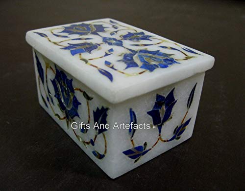 Boîte à bijoux en lapis-lazuli décorative pour centre de table de restaurant