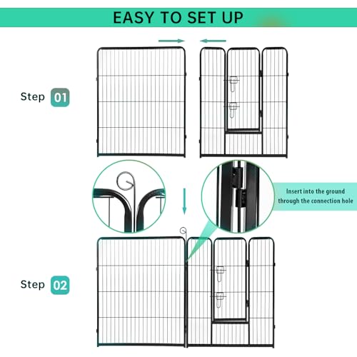 image for BestPet | Dog Playpen | 40 Inch, 16 Panels | Heavy Duty Metal Pet Exer