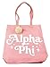 Sorority Shop Alpha Phi Retro Pom Pom Tote Bag