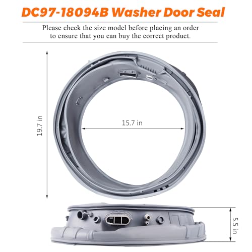 WF42H5000AW/A2 DC97-18094B Washer Door Boot Seal Gasket Diaphragm WF42H5200AP/A2 WF42H5200AW/A2 WF42H5200AF/A2 Door Gasket fit for Samsung Washer Door Seal by Blutoget-Replaces AP5917067 DC64-03051A by Blutoget - Image 6