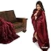 Luxurious Soft Burgundy, Wine Faux Fur Throw, Bordeaux,Custom Hand Made, Designer Throw Blanket, Bedspread, Comforter, Minky Lined Made in America (King)