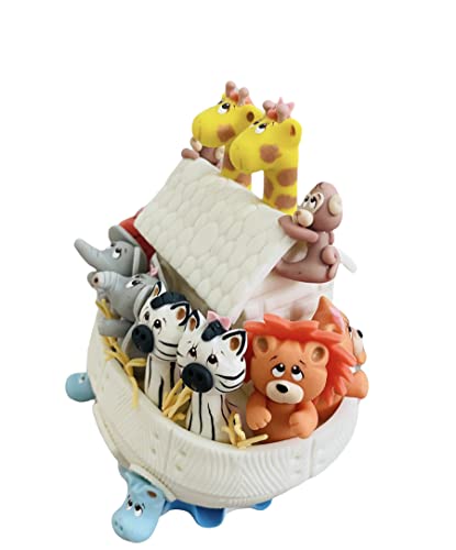 Zoeartcrafts Noah's Ark Cake Topper Party Decoration Birthday Party Centerpiece #TOP7
