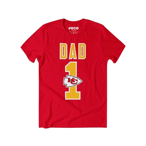Image of FOCO NFL Mens NFL Team Logo Tee Shirt #1 Dad T-Shirt
