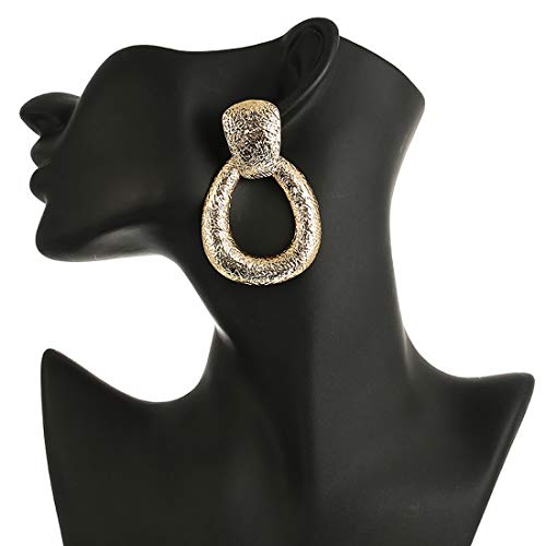 Geometric Plated Drop Earrings