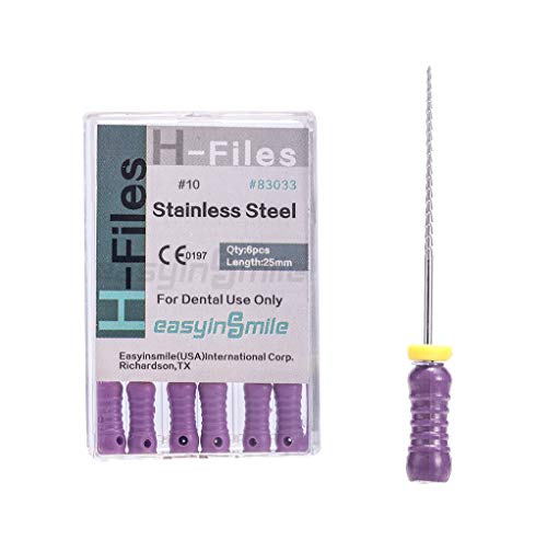 Easyinsmile 83024 Dental Endo Hand Use H-File 25Mm Files Endodontic Stainless Steel Reamers cover