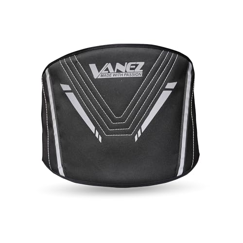 VANEZ - Cinturón lumbar para hombre y mujer, color negro, talla L, compatible con moto, scooter, ciclomotor, quad, moto, exterior, protector de espalda universal