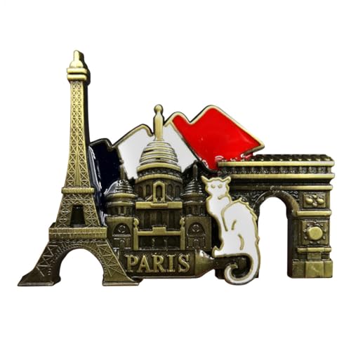 Magneti Parigi per frigorifero, in metallo 3D, magneti decorativi per vacanze, camera da letto, insegnamento, valigia, casa, auto, ufficio, feste, compleanno, scuola