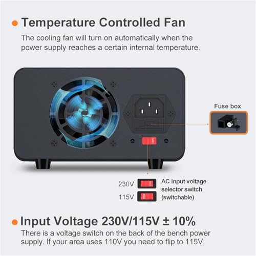 Alimentation CC 30V 10A avec commande par encodeur précis et double port USB de charge - 7