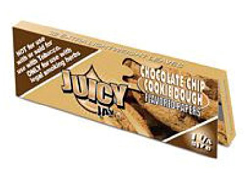 MONTCHERRY Brand Tips Pack and Juicy JAY'S Chocolate CHIP Cookie Dough Flavored Smoking Rolling Papers 1-1/4 Size - 3 BOOKLETS Combo Deal Sold by Trendz