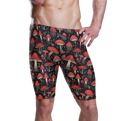 Mushroom Men's Swim Jammers Racing & Training Swimsuit Fast, Flexible,Comfortable XXXL B0402923