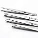 Tweezer Guru Eyebrow Tweezer Set for Women & Men - Professional Slant and Pointed Tweezers Set with Case - Precision Tweezers Kit for Facial Hair, Splinter and Ingrown Hair Removal (4 PC-W)