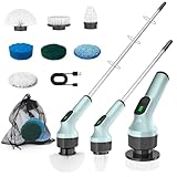 Electric Spin Scrubber with Adjustable Handle, Powerful Shower Cleaner & Bathroom Cleaner, Household & Cleaning Electric Scrubber, Shower Scrubber Electric Cleaning Brush for Floor & Bathroom