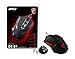 MSI Interceptor DS B1 Mouse Gaming, sensore ottico fino a 1600 dpi, design ergonomico, 6 tasti, 8 pesi da 2 grammi inclusi
