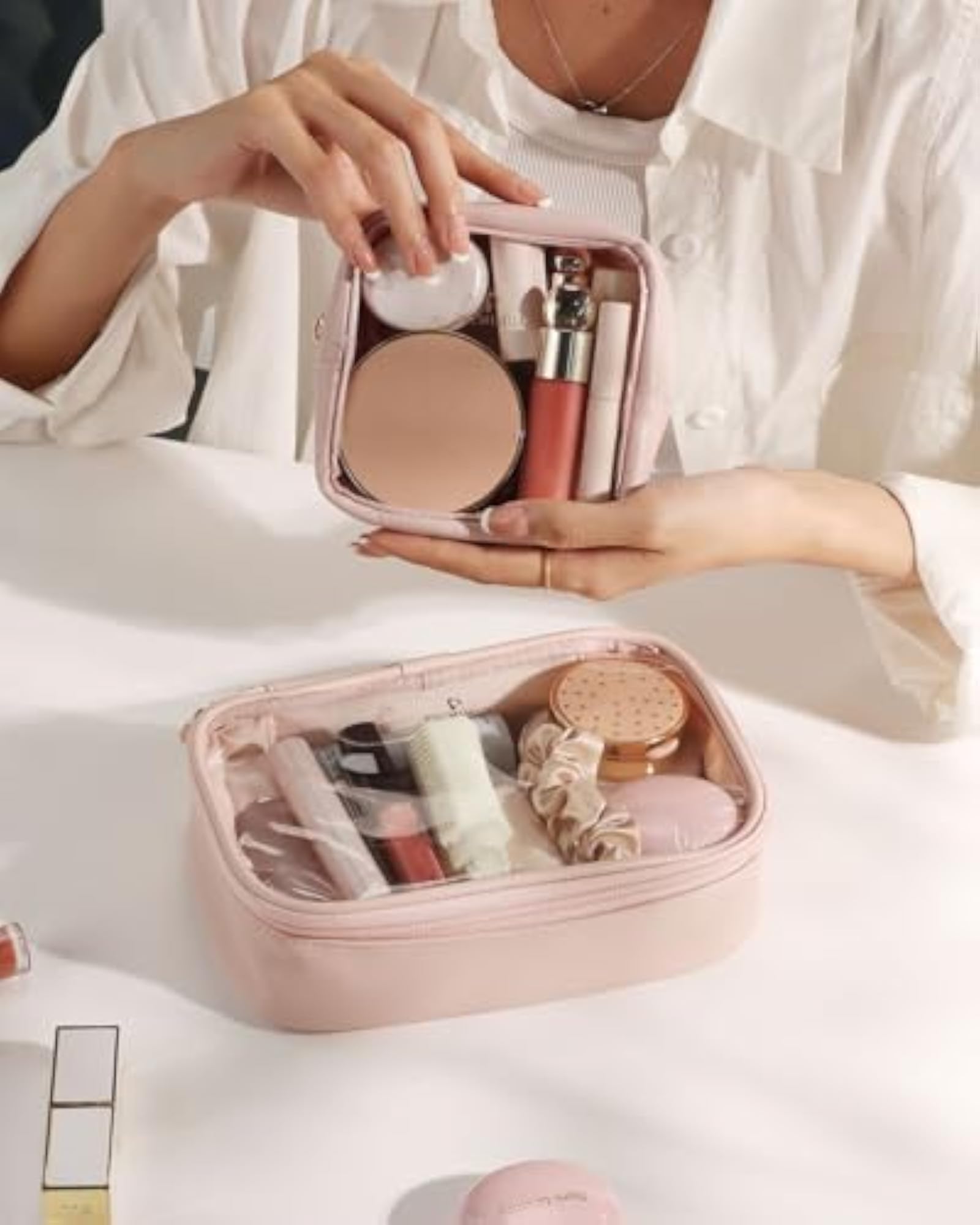 Mini Clear Makeup Bag Travel Toiletry Pouch