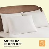 Night Comfort Ultra Snuggle Hotel Quality White Pillow Pack of 2 - Hypoallergenic Medium Support Waterproof Pillows for Side Sleepers Filled with Bouncy Hollowfibre Big Pillows for Bed - Image 6