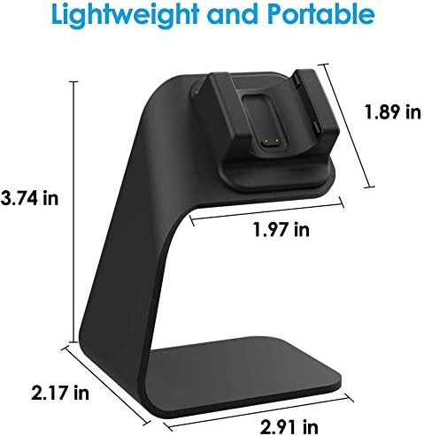 CAVN Charger Dock Compatible with Fitbit Charge 3 / Charge 3 SE, Charging Stand Cable Cord Station Cradle Base Replacement Accessories with 4.2 ft USB Cable for Charge 3 Smartwatch (Black)