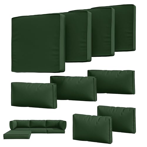 9Pcs Outdoor Chair Cushions Covers Waterproof Anti-Fading for 5 Pack Patio Set Cushion Slipcovers, Outdoor Furniture Protector Cover Replacement(Cover Only)