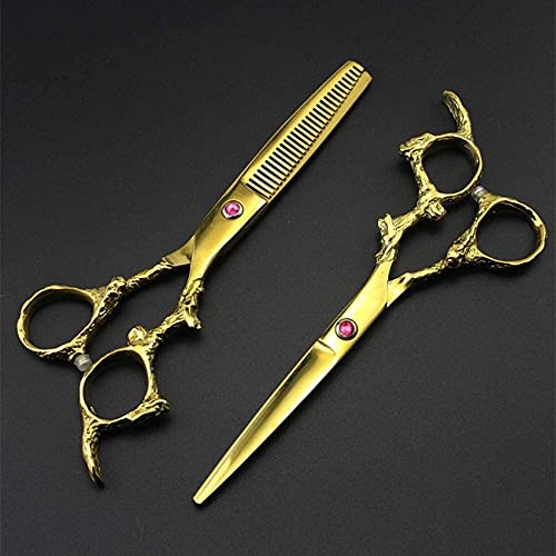 Ciseaux de coiffure de barbier pour sculpter la barbe et couper les pointes courtes - 5