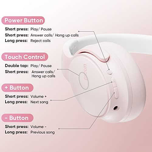 Wireless Bluetooth Headphones, Over Ear Headsets with Touch Control, Built-in Microphone, Hi-Fi Audio, 35H Playtime - Image 4
