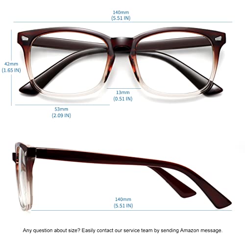 Image of MEETSUN 3-Pack Blue Light Blocking Glasses, Anti Eye Strain Headache (Sleep Better), Computer Glasses UV400 Lens (Brown Gradient + Coffee + Tortoiseshell)
