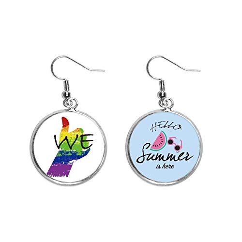 Pendientes de sandía arcoíris LGBT para celebrar el orgullo libre
