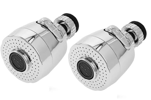 Image of 360 Degree Swivel Faucet Aerator Deluxe Water Saving Faucet Sprayer Water Saving Bubbler Pressurized Faucet Filter Kitchen Accessories 2 Modes (Faucet Head - A - 2)